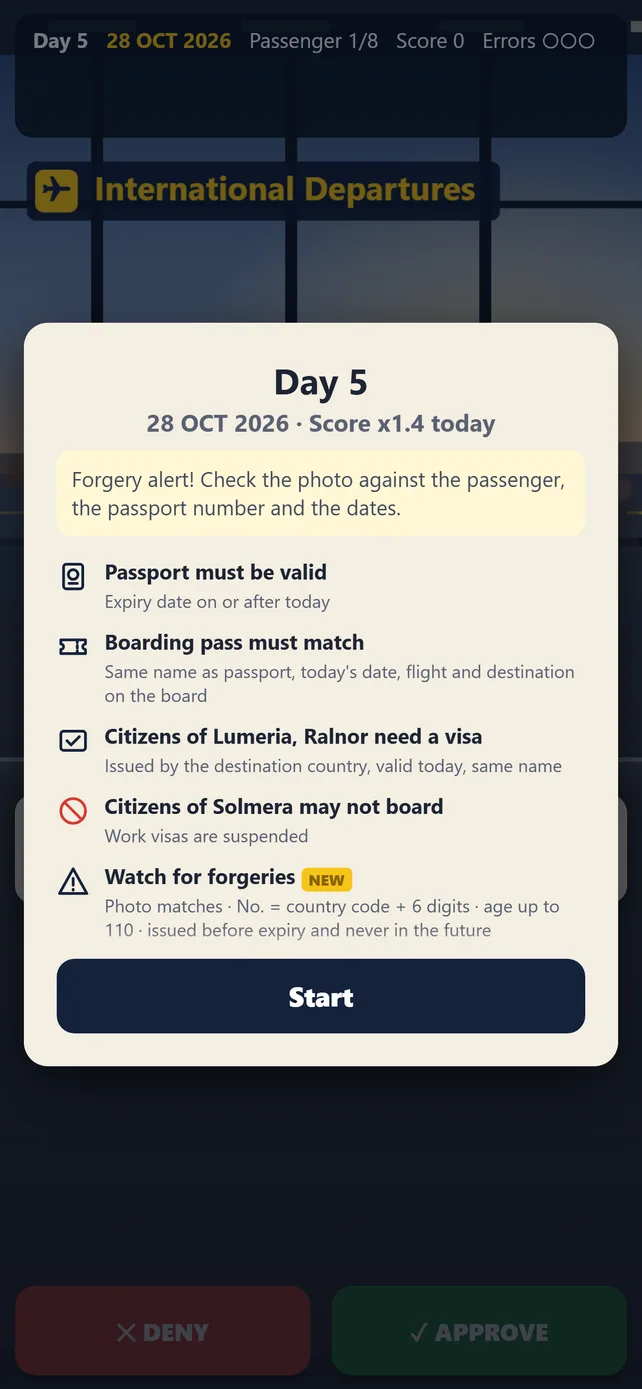 Airport Simulator: screen 5