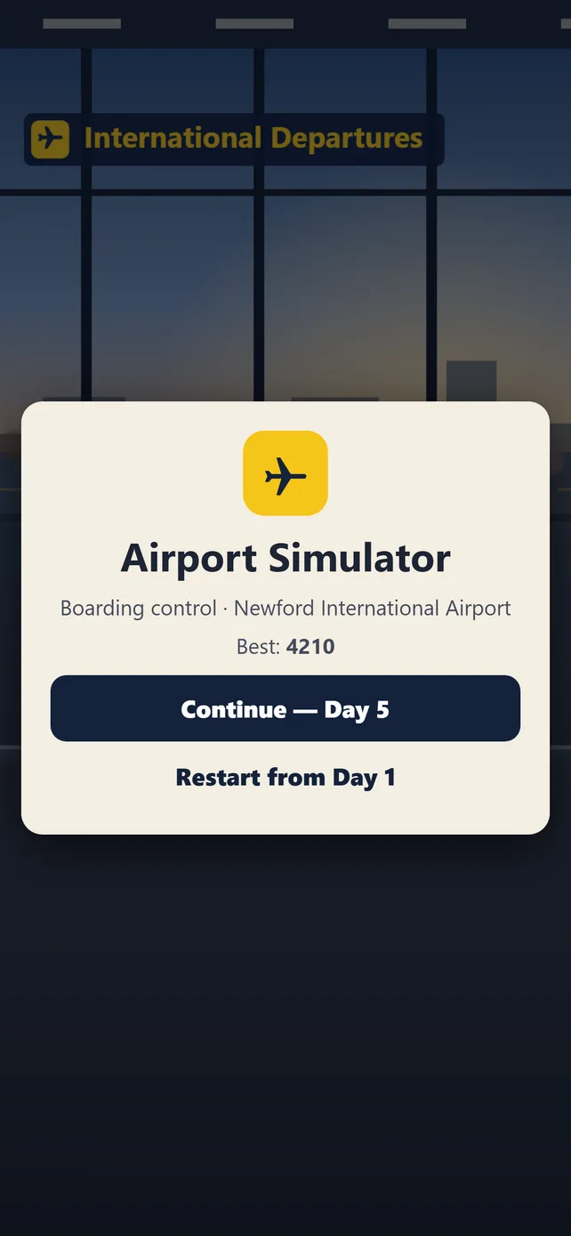Airport Simulator: screen 8