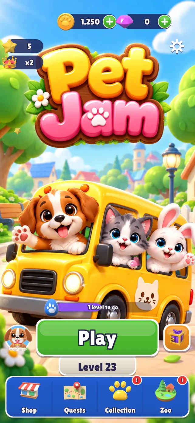 Pet Jam: Bus Puzzle: screen 1
