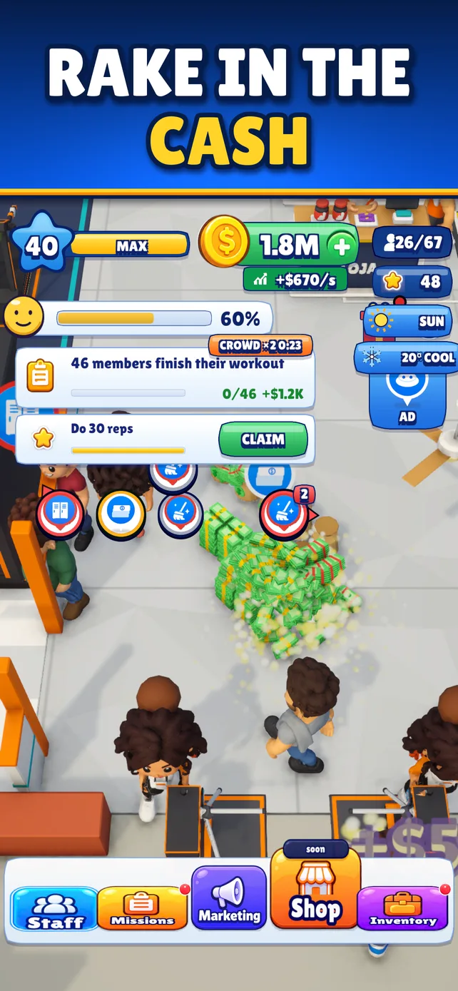 My Gym Empire: screen 3