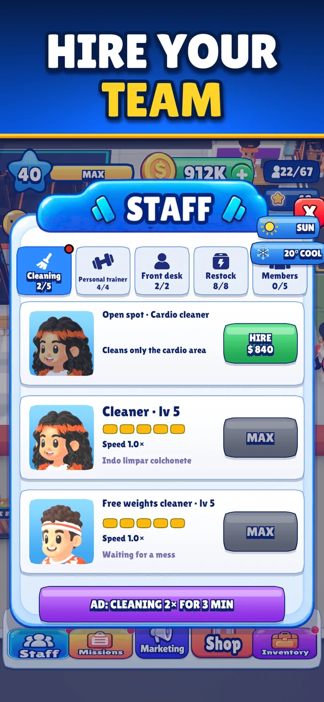 My Gym Empire: screen 4